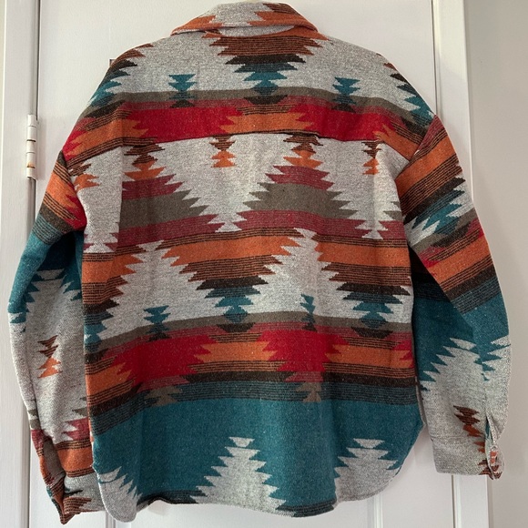 Southwest / Aztec Style Oversized Flannel Jacket NWOT - Picture 5 of 15